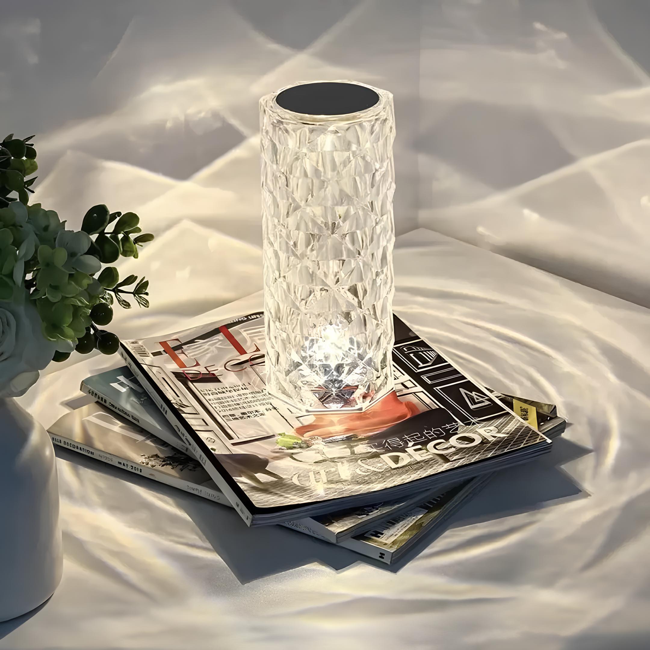 Crystal Prism Ambient Touch Control Table Lamp