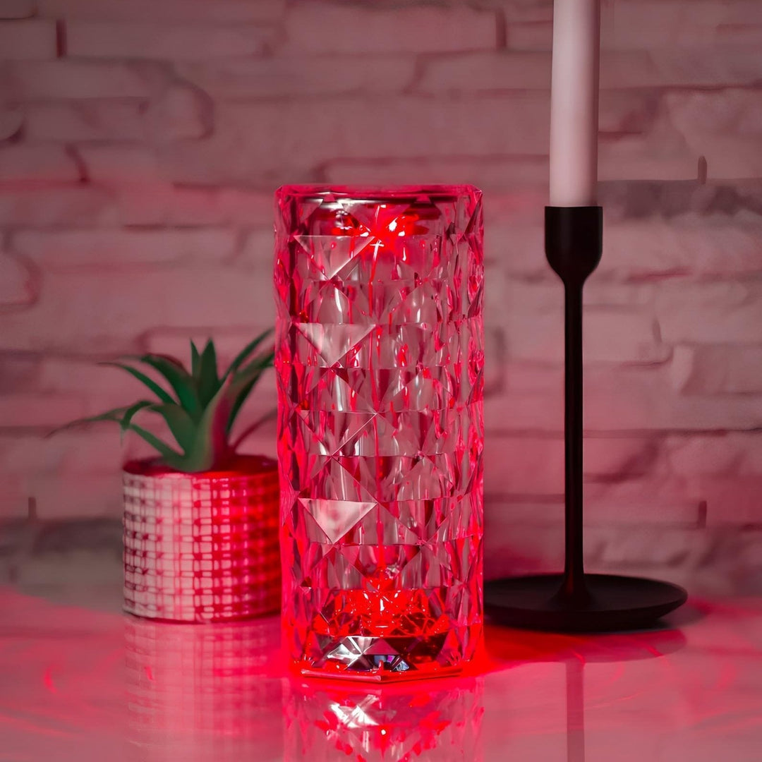 Crystal Prism Ambient Touch Control Table Lamp