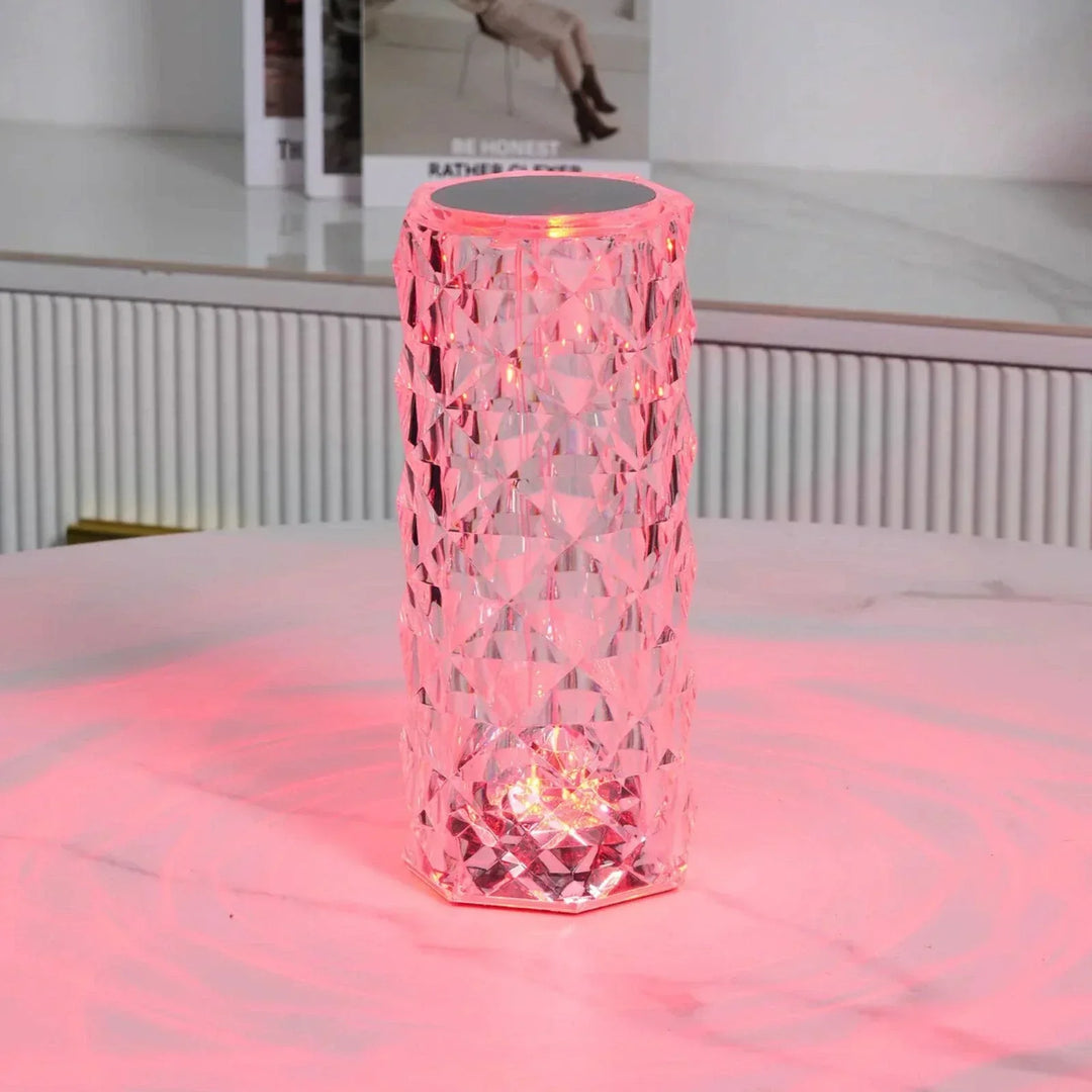 Crystal Prism Ambient Touch Control Table Lamp