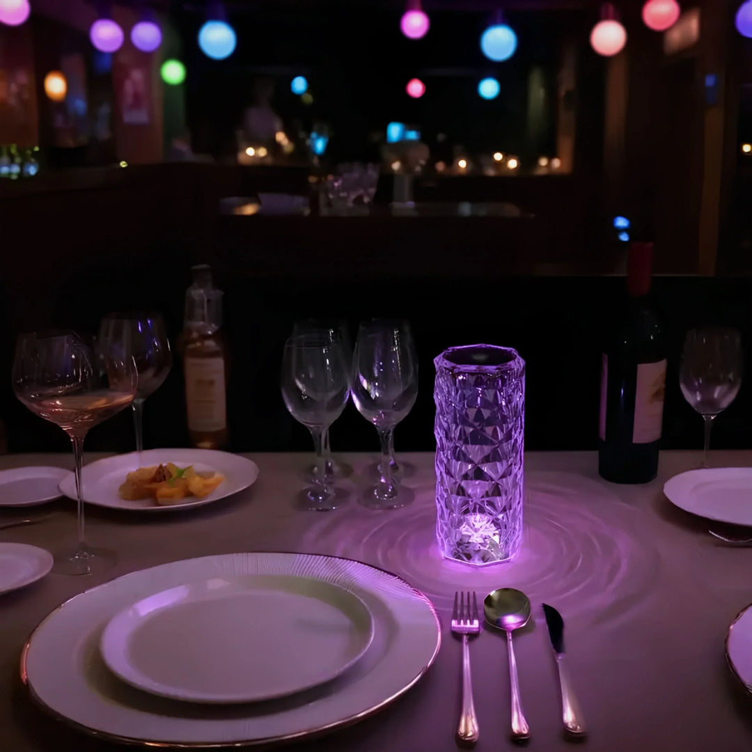 Crystal Prism Ambient Touch Control Table Lamp