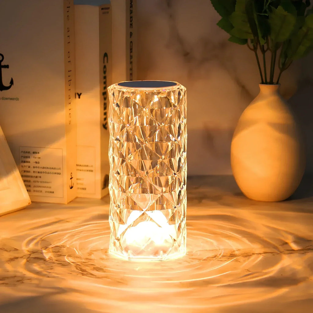 Crystal Prism Ambient Touch Control Table Lamp