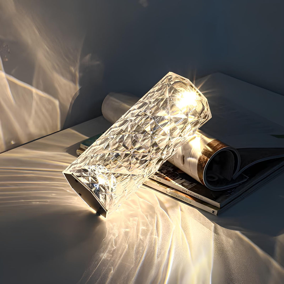 Crystal Prism Ambient Touch Control Table Lamp