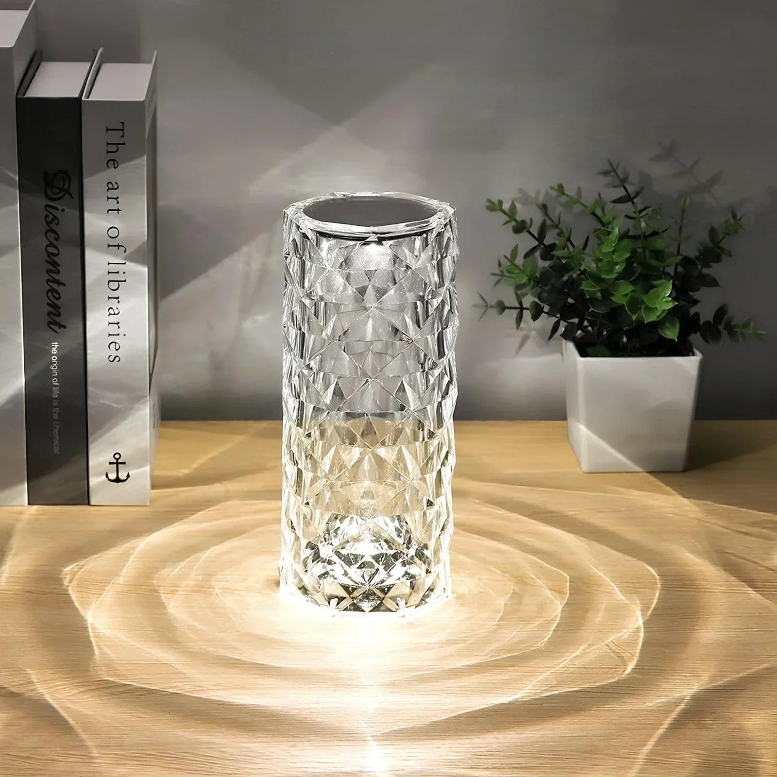 Crystal Prism Ambient Touch Control Table Lamp