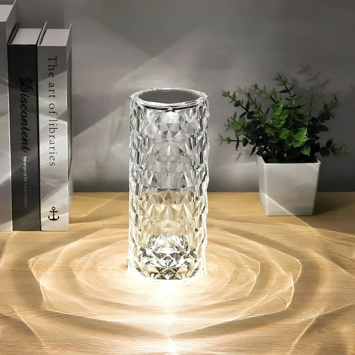 Crystal Prism Ambient Touch Control Table Lamp