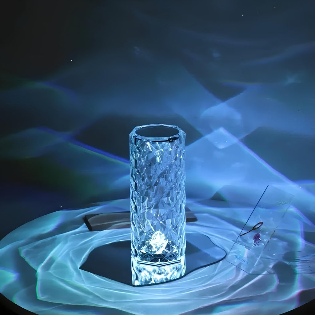 Crystal Prism Ambient Touch Control Table Lamp