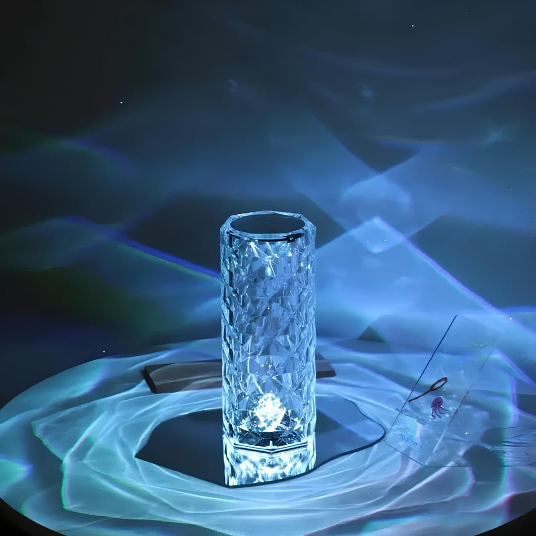 Crystal Prism Ambient Touch Control Table Lamp