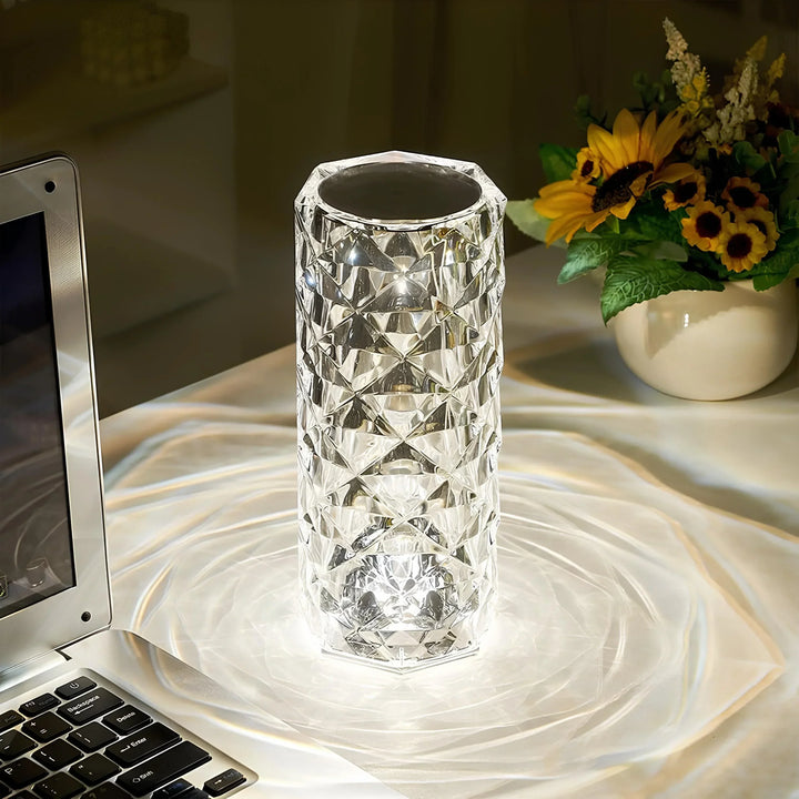 Crystal Prism Ambient Touch Control Table Lamp