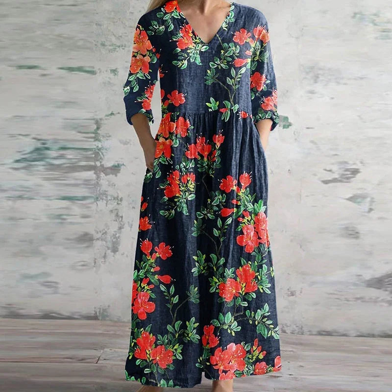 Covernorth Women’s Floral Patchwork Maxi Dress