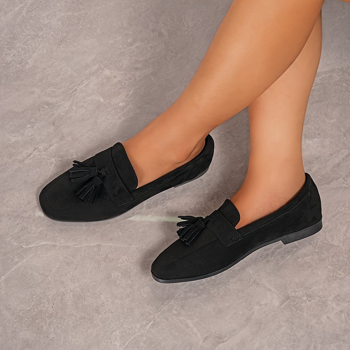 Women's Faux-Suede Tassel Loafers