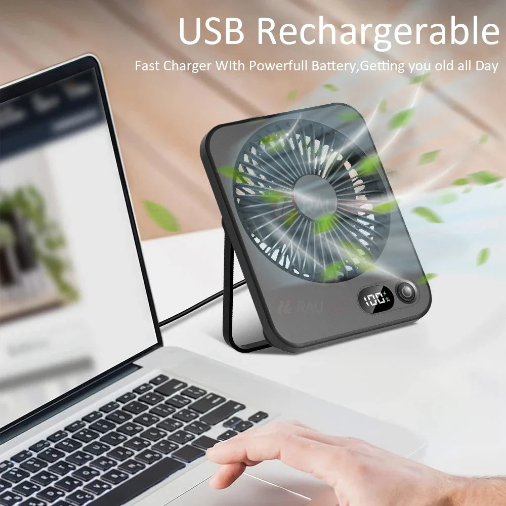 3 in 1 Portable Fan | 5 Speeds, LED Display | Bedroom & Desk