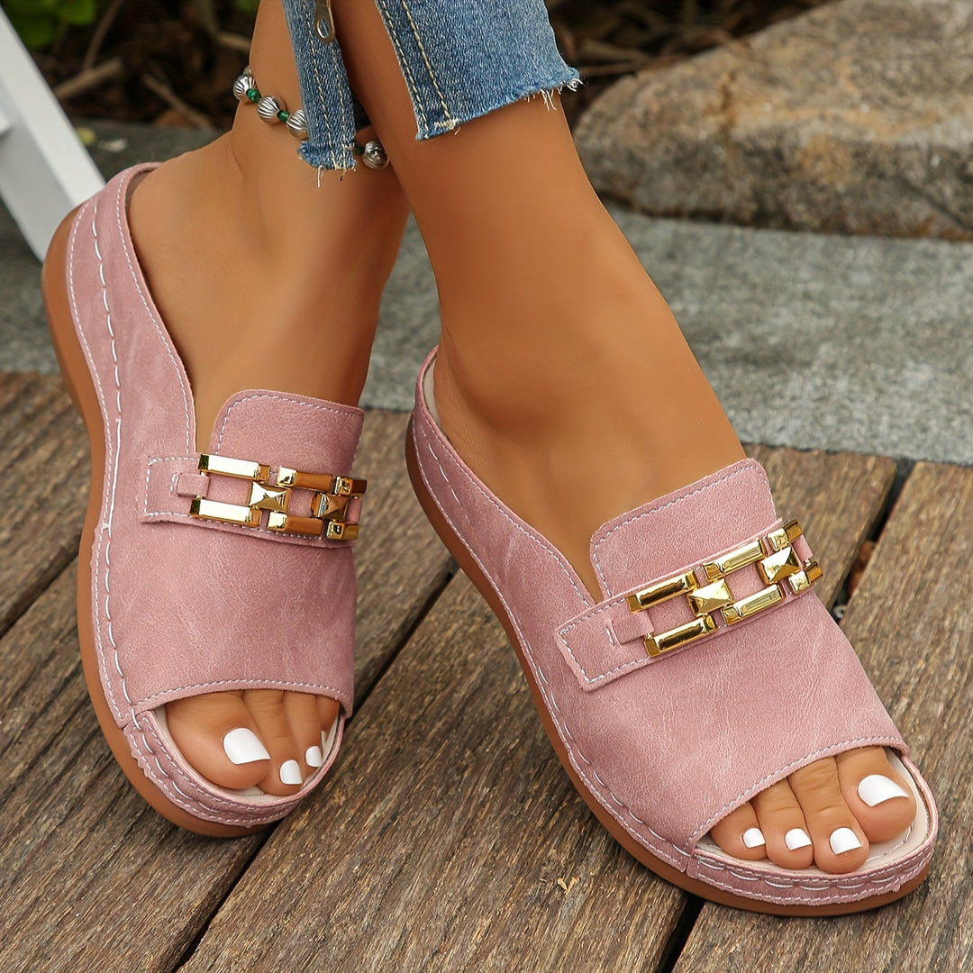 Covernorth Women’s Open-Toe Loafer Mules