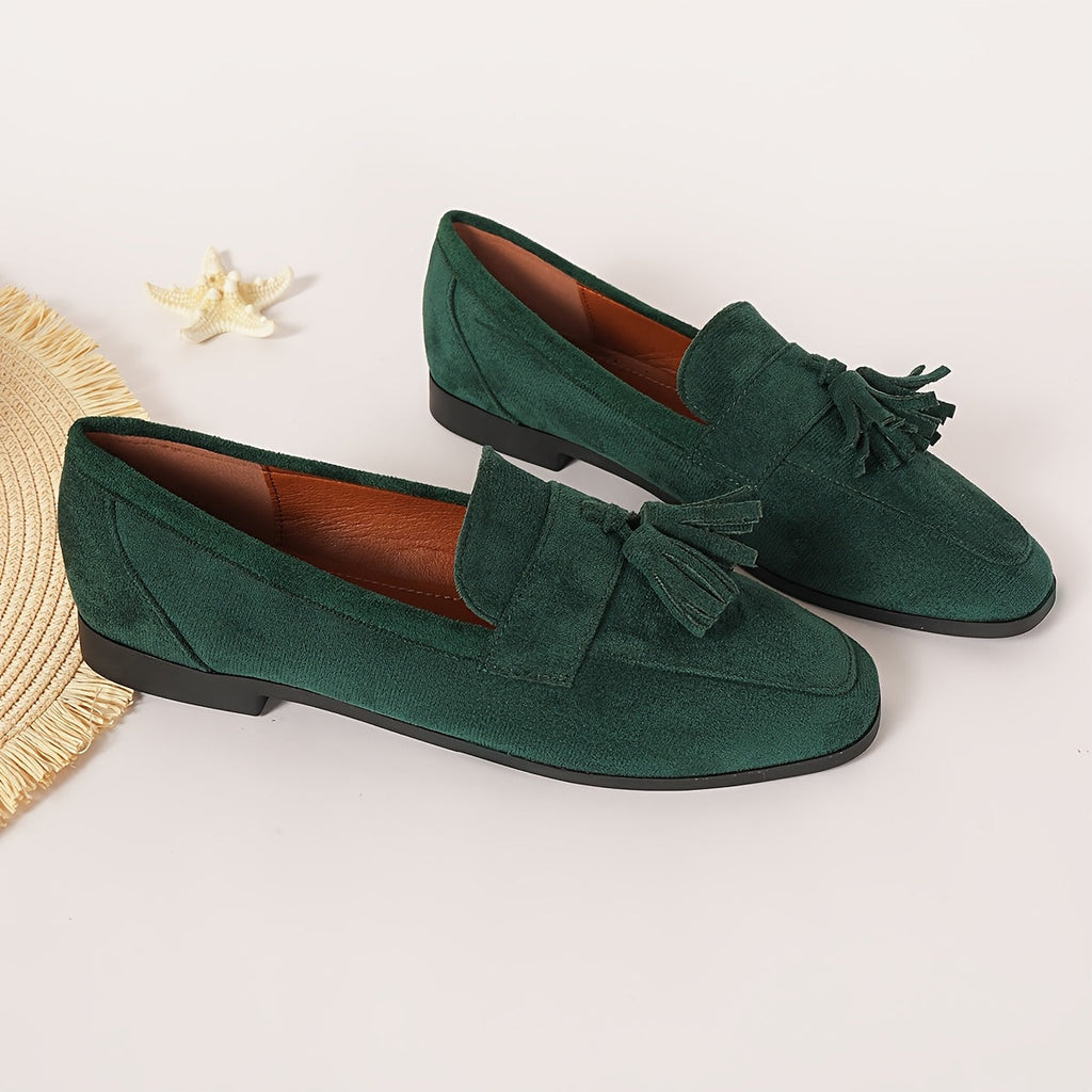 Women's Faux-Suede Tassel Loafers