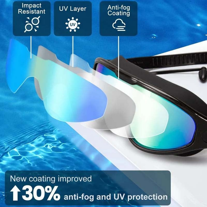 Anti-Fog Swim Goggles | No-Leaking Comfortable Fit | Lap Swimming