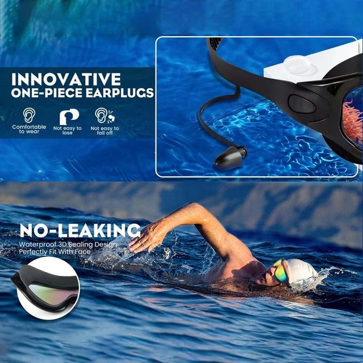 Anti-Fog Swim Goggles | No-Leaking Comfortable Fit | Lap Swimming