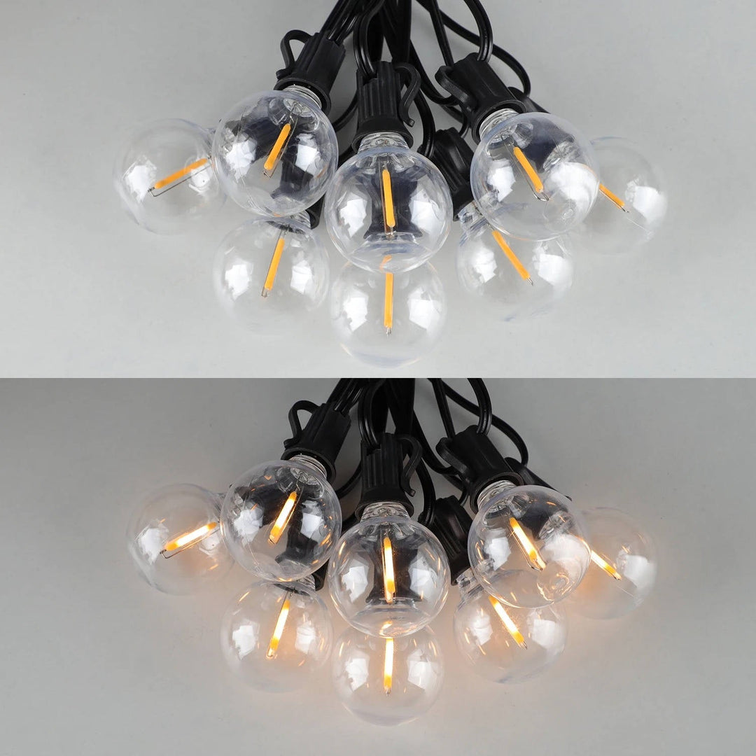 Outdoor LED String Lights │ Dimmable │ Patio, Yard & Tent │ Black