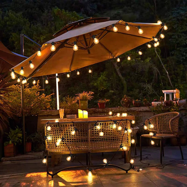 Outdoor LED String Lights │ Dimmable │ Patio, Yard & Tent │ Black