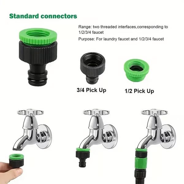 Expandable Garden Hose with High-Pressure Spray Nozzle