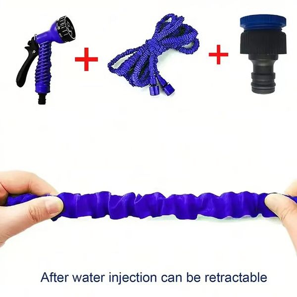 Expandable Garden Hose with High-Pressure Spray Nozzle