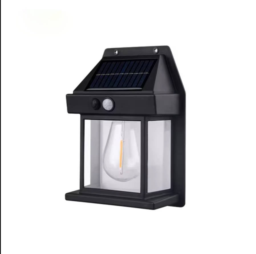 2-Piece Modern Motion Sensor Outdoor Solar Wall Lamp Set