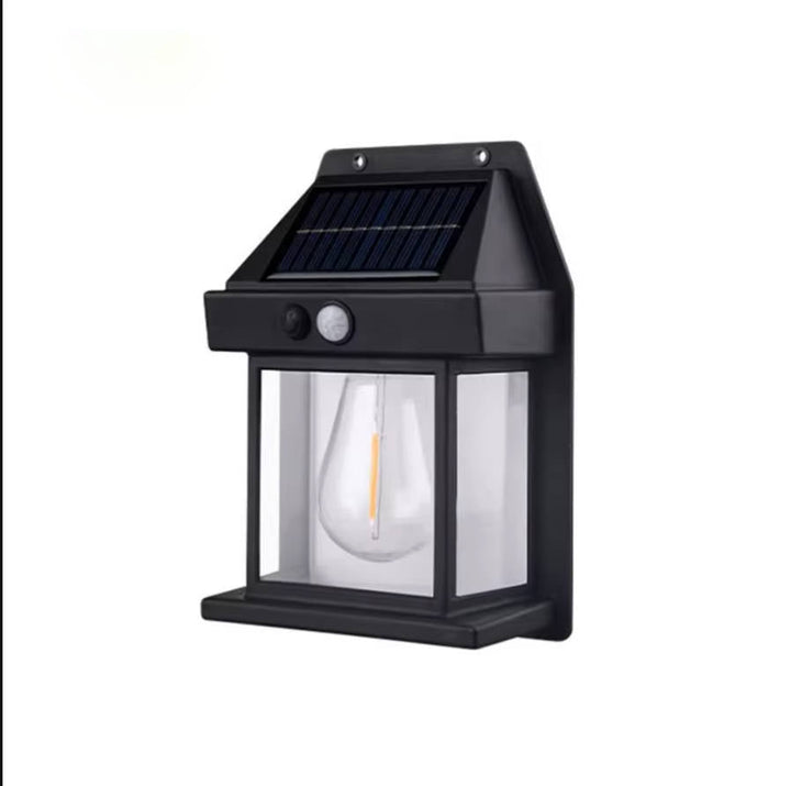 2-Piece Modern Motion Sensor Outdoor Solar Wall Lamp Set