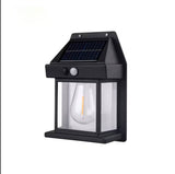2-Piece Modern Motion Sensor Outdoor Solar Wall Lamp Set