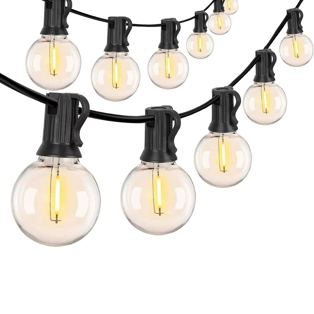 Outdoor LED String Lights │ Dimmable │ Patio, Yard & Tent │ Black