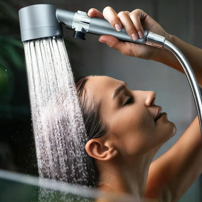 Filtered Shower Head │ 3-Mode High Pressure │ Relaxing Bath │ Black
