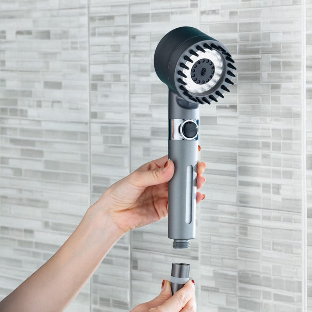 Filtered Shower Head │ 3-Mode High Pressure │ Relaxing Bath │ Black
