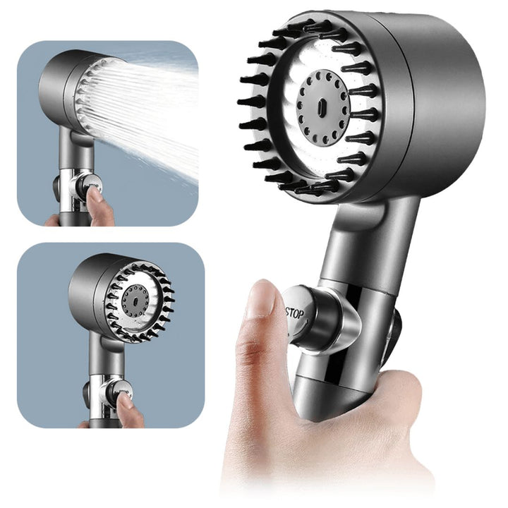 Filtered Shower Head │ 3-Mode High Pressure │ Relaxing Bath │ Black