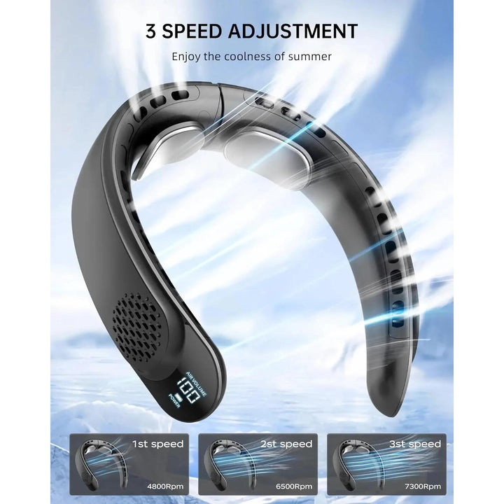 Portable Neck Fan | 360° Turbo Airflow | Outdoor, Work, Fitness