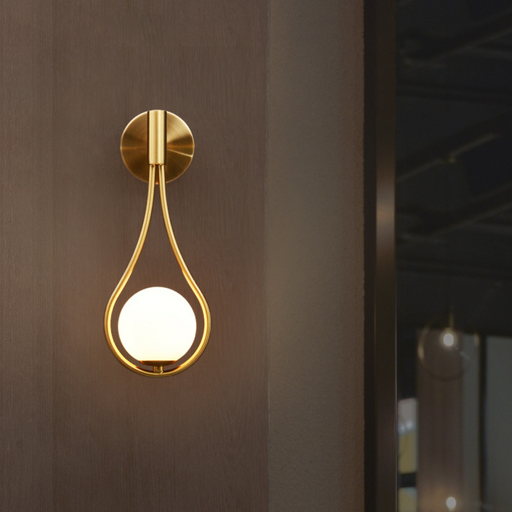 Teardrop Sconce Lamp │ Frosted Glass & Warm Glow │ Bedroom & Hallway