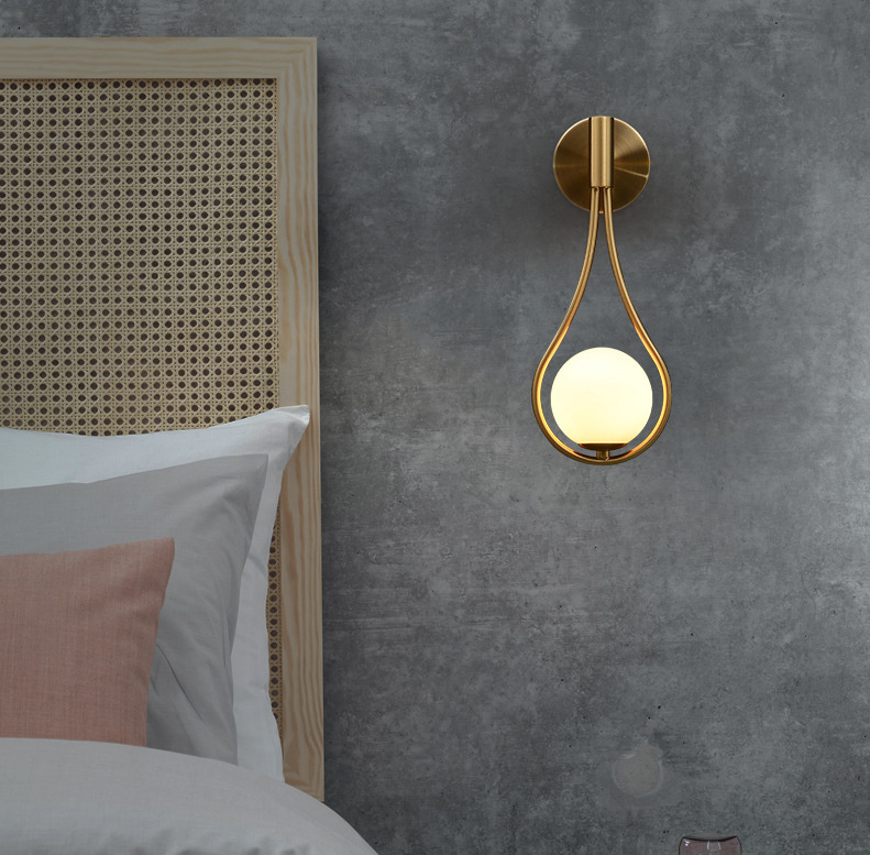 Teardrop Sconce Lamp │ Frosted Glass & Warm Glow │ Bedroom & Hallway