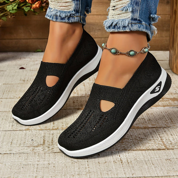 Covernorth Women’s Knit Slip-On Walking Shoes