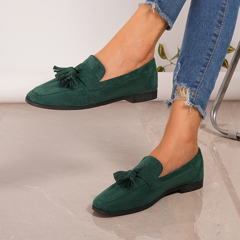Women's Faux-Suede Tassel Loafers