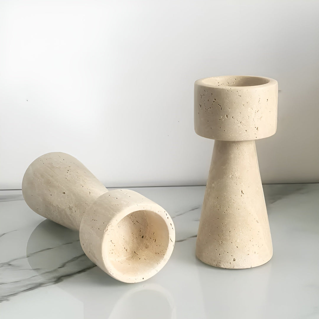Concrete Candle Holder | Minimalist Modern Decor | Living Room | Beige