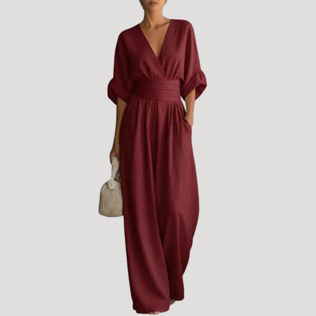 Women's High-Waisted Wide-Leg Jumpsuit