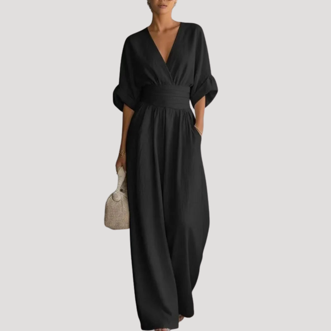 Women's High-Waisted Wide-Leg Jumpsuit