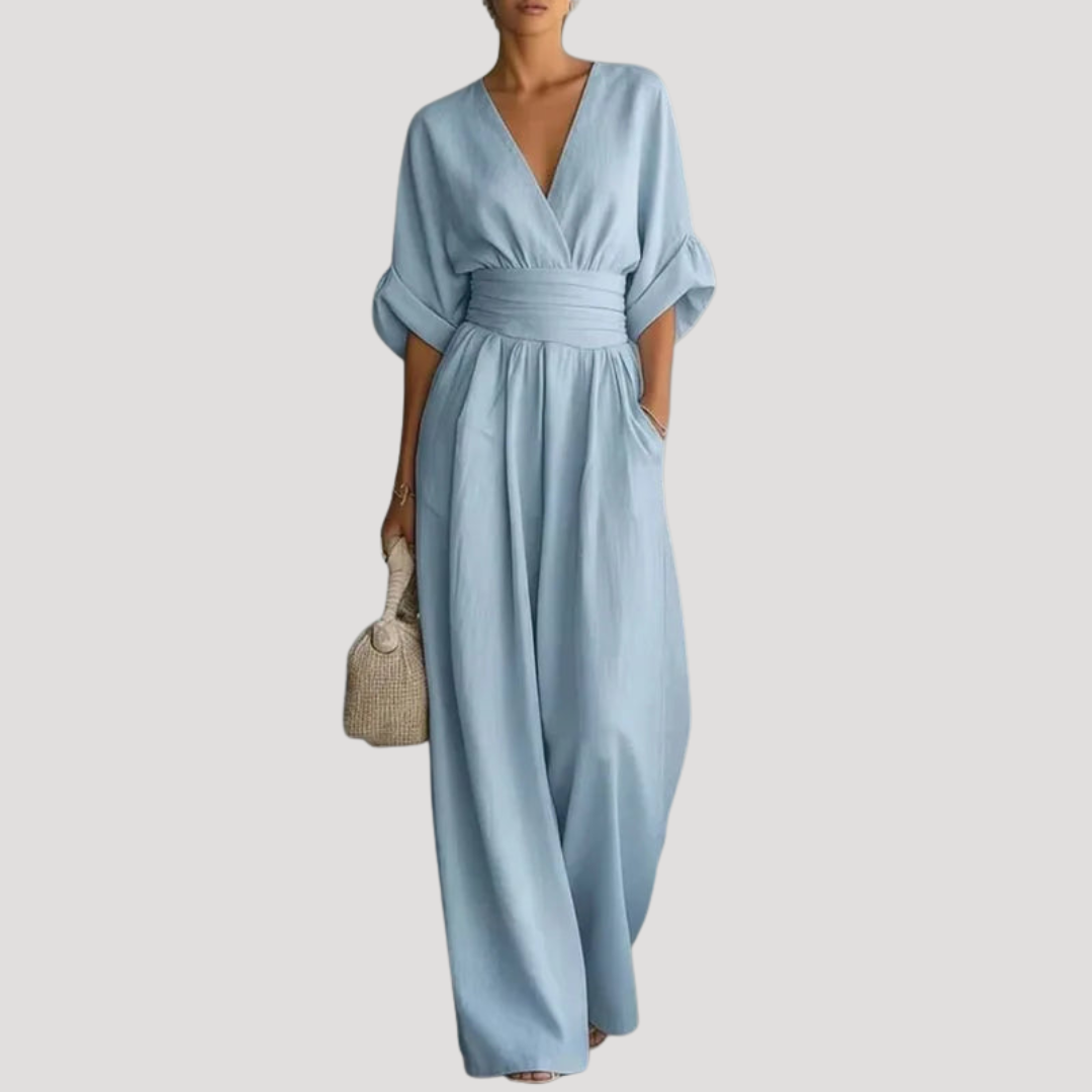 Women's High-Waisted Wide-Leg Jumpsuit