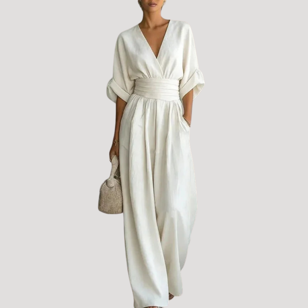 Women's High-Waisted Wide-Leg Jumpsuit