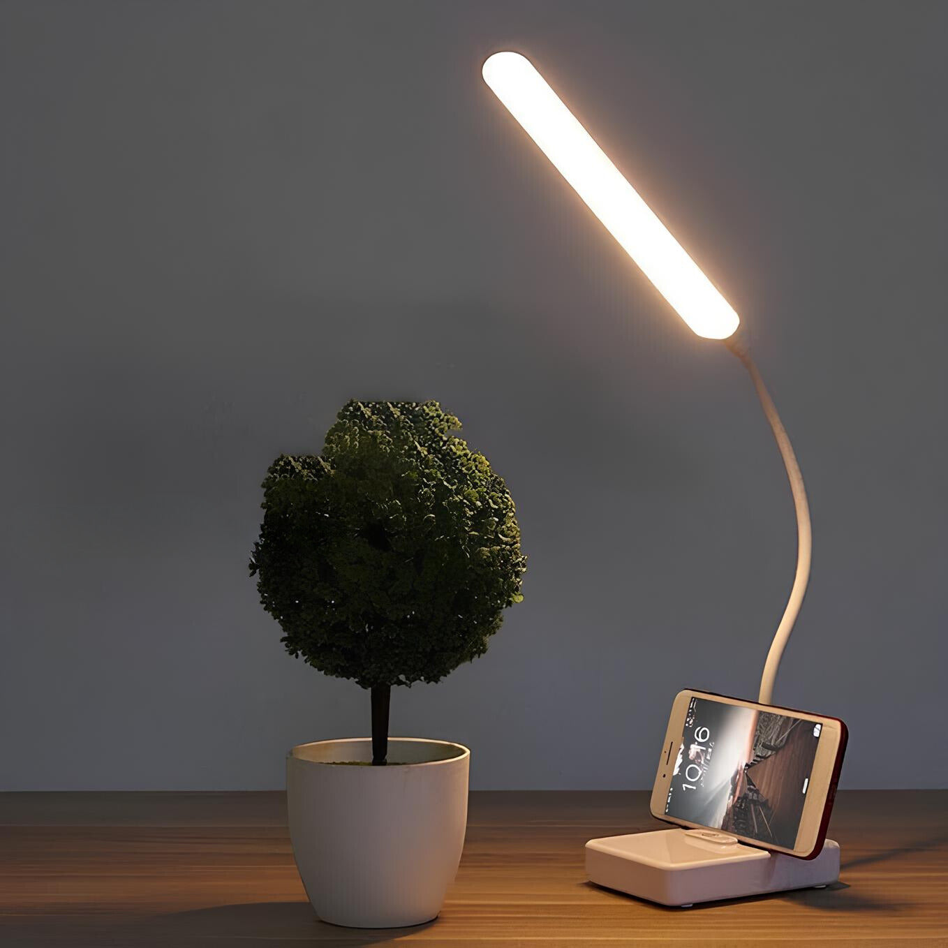 Flexible LED Desk Lamp Phone Stand