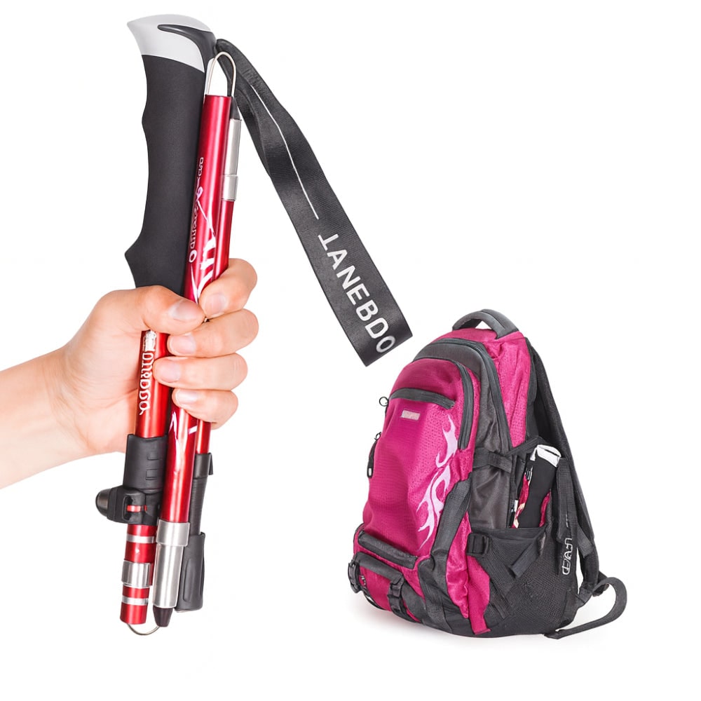 Folding Trekking Pole | Collapsible Joint Support | Outdoor Hiking