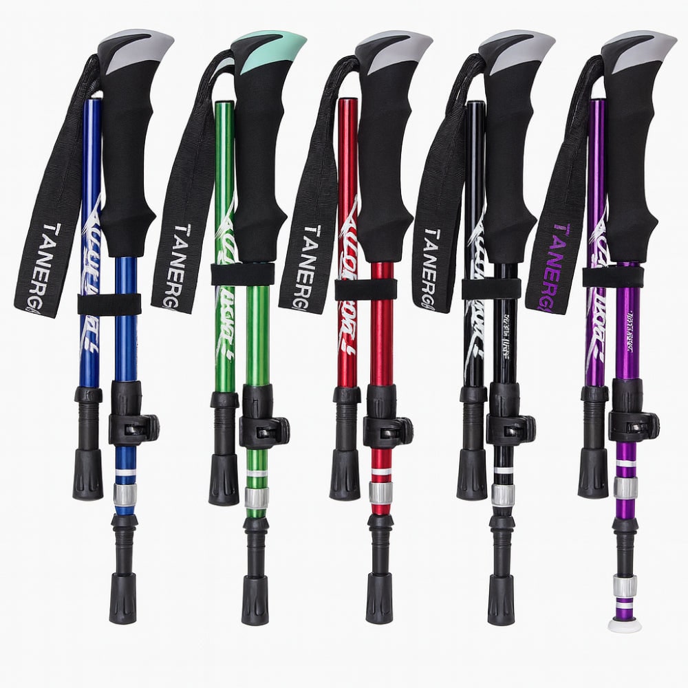 Folding Trekking Pole | Collapsible Joint Support | Outdoor Hiking