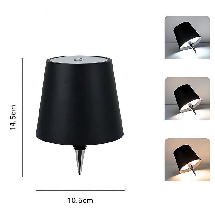 LED Bottle Table Lamp | Cordless Rechargeable Night Light | Patio