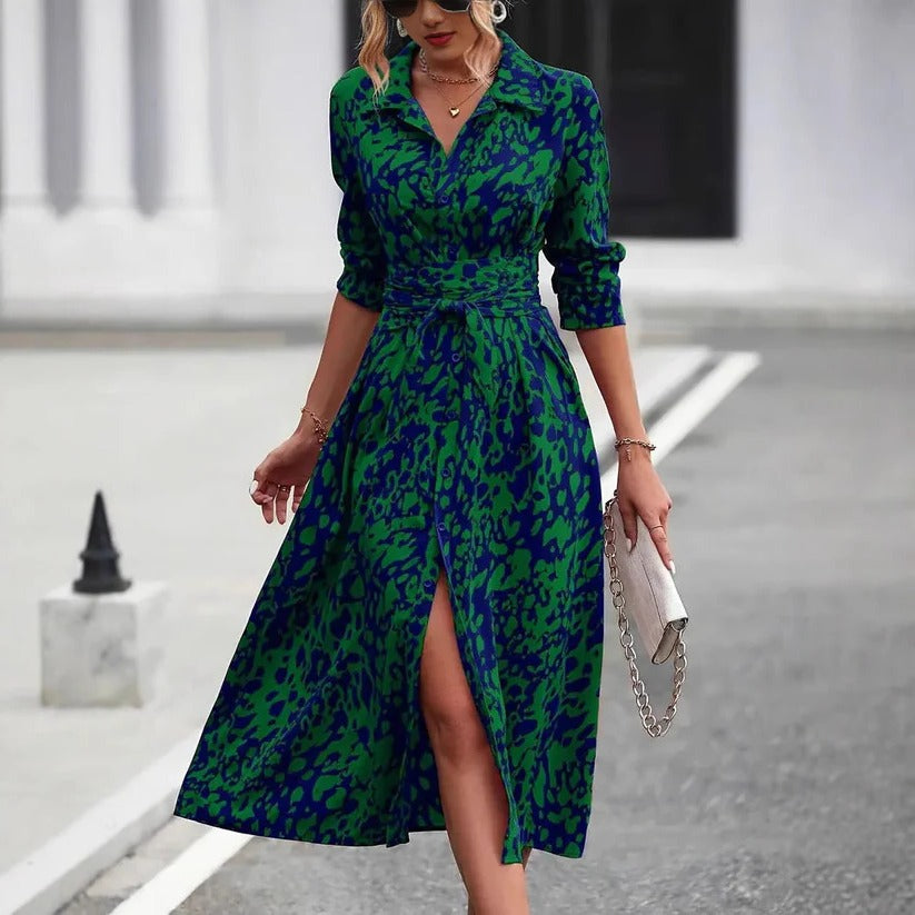 Covernorth Women’s Abstract Print Shirt Dress