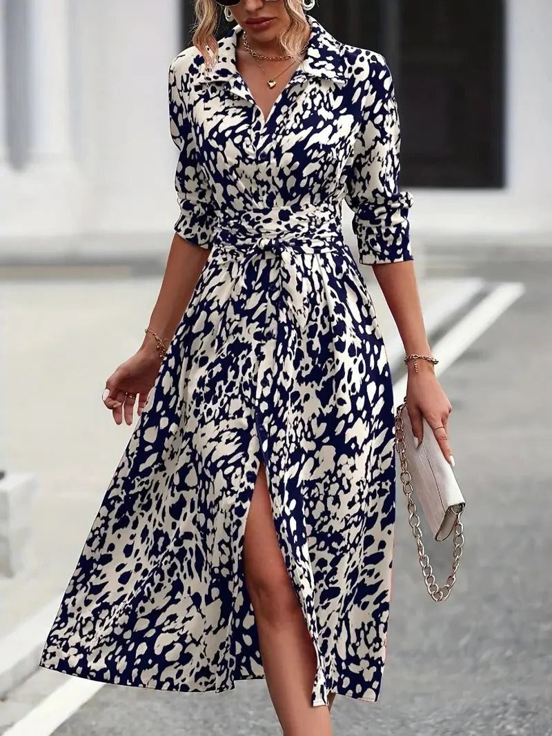 Covernorth Women’s Abstract Print Shirt Dress