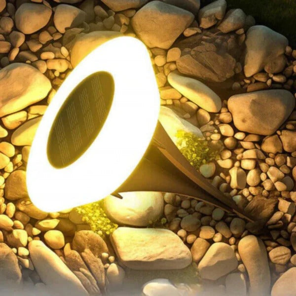 Solar LED Disk Lights │ IP65 Waterproof Rechargeable │ Yard & Path