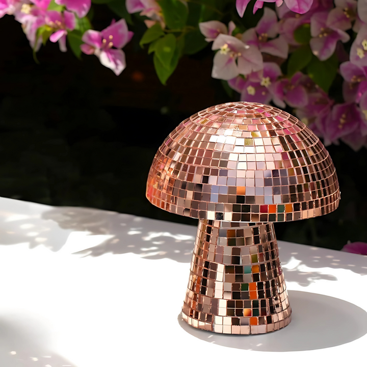 Mushroom Lamp | Reflective Retro Glow | Bedroom & Party