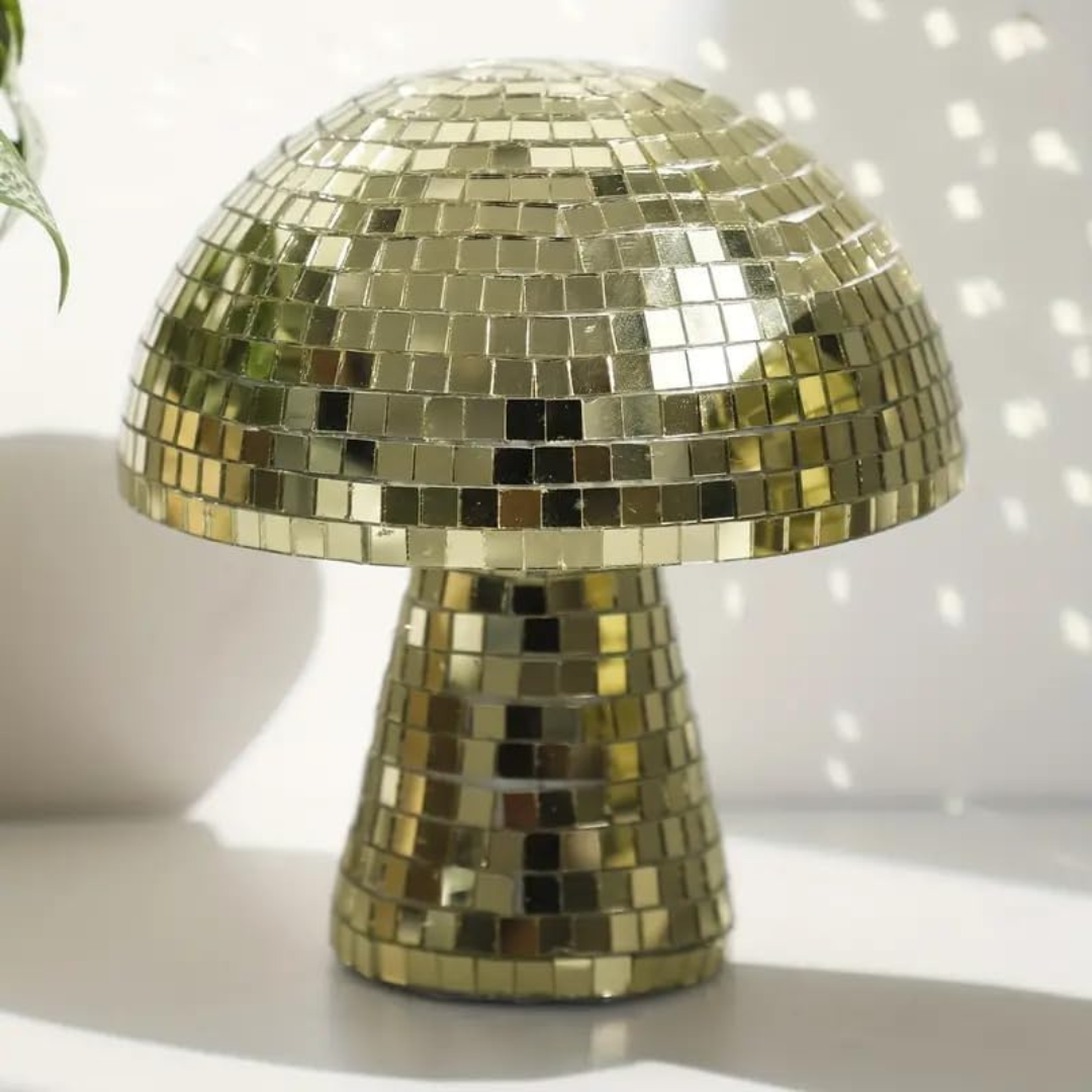 Mushroom Lamp | Reflective Retro Glow | Bedroom & Party