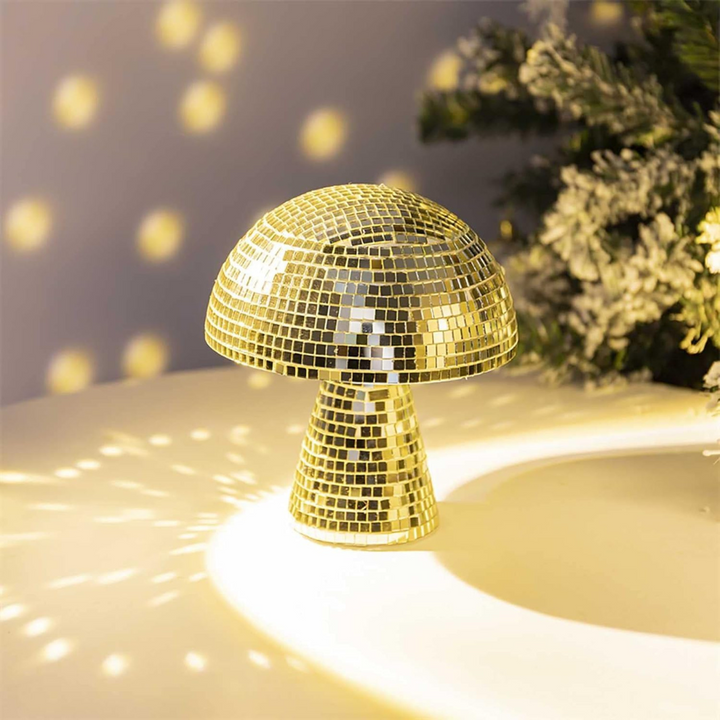 Mushroom Lamp | Reflective Retro Glow | Bedroom & Party