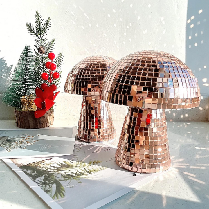 Mushroom Lamp | Reflective Retro Glow | Bedroom & Party
